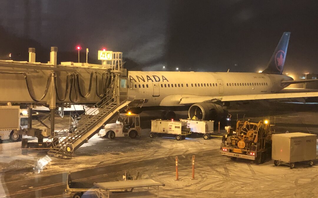 Air Canada plane in Calgary